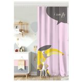 RealHomes Tek Kanat I Can Fly Leylek Motifli Bebek Odası Fon Perde, Rh-CPerdeTek-4377p-140x260