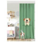 RealHomes Tek Kanat Köpek Desenli Dijital Baskılı Modern Çocuk Odası Fon Perde, Rh-CPerdeTek-4863-140x260