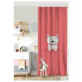 RealHomes Tek Kanat Köpek Desenli Dijital Baskılı Modern Çocuk Odası Fon Perde, Rh-CPerdeTek-4867-140x200