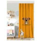 RealHomes Tek Kanat Köpek Desenli Dijital Baskılı Modern Çocuk Odası Fon Perde, Rh-CPerdeTek-4868-140x200