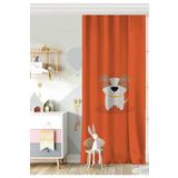 RealHomes Tek Kanat Köpek Desenli Dijital Baskılı Modern Çocuk Odası Fon Perde, Rh-CPerdeTek-4871-140x260