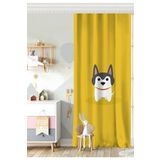 RealHomes Tek Kanat Köpek Desenli Dijital Baskılı Modern Çocuk Odası Fon Perde, Rh-CPerdeTek-4876-140x260