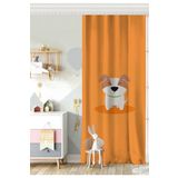 RealHomes Tek Kanat Köpek Desenli Dijital Baskılı Modern Çocuk Odası Fon Perde, Rh-CPerdeTek-4880-140x200