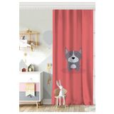 RealHomes Tek Kanat Köpek Desenli Dijital Baskılı Modern Çocuk Odası Fon Perde, Rh-CPerdeTek-4881-140x260