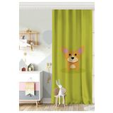 RealHomes Tek Kanat Köpek Desenli Dijital Baskılı Modern Çocuk Odası Fon Perde, Rh-CPerdeTek-4882-140x200