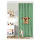 RealHomes Tek Kanat Köpek Desenli Dijital Baskılı Modern Çocuk Odası Fon Perde, Rh-CPerdeTek-4883-140x200