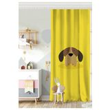 RealHomes Tek Kanat Köpek Desenli Dijital Baskılı Modern Çocuk Odası Fon Perde, Rh-CPerdeTek-4884-140x260