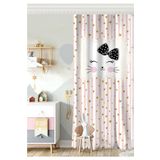 RealHomes Tek Kanat Modern Kedi Desenli Dijital Baskılı Çocuk Odası 3d Fon Perde, Rh-CPerdeTek-real18-140x260