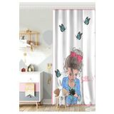 RealHomes Tek Kanat Özel Tasarım Smile Take Up Desenli Bebek Odası Fon Perde