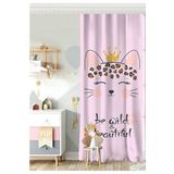RealHomes Tek Kanat Pembe Zeminde Be Wild & Beautiful Temalı Çocuk Odası Fon Perde