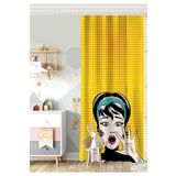 RealHomes Tek Kanat Pop Art Resimli Dijital Baskılı Bebek Odası Fon Perde