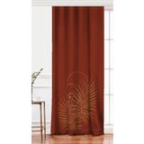 RealHomes Tek Kanat Renkli Zemin Üzerinde Onedraw Çizimli Bayan Silüeti Dijital Baskılı Fon Perde, Rh-PerdeTek-8823-140x260cm