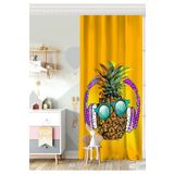 RealHomes Tek Kanat Summer Ananas Tasarımlı Bebek Odası Fon Perde