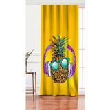 RealHomes Tek Kanat Summer Ananas Tasarımlı Salon Fon Perdesi