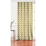 RealHomes Tek Kanat Zigzag Altın Kabartma Desenli Modern Tasarımlı Salon Fon Perdesi