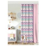 RealHomes Tek Kanat Zigzag Desenli Dijital Baskılı 3d Çocuk Odası Fon Perde, Rh-CPerdeTek-real29-140x200