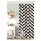 RealHomes Tek Kanat Zigzag Desenli Dijital Baskılı 3d Çocuk Odası Fon Perde, Rh-CPerdeTek-real58-140x260
