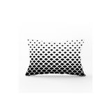 RealHomes Uçan Siyah Puantiyeler Dijital Baskılı Dikdörtgen Kırlent Kılıfı