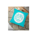 RealHomes YER-258 Home Sweet Home Dijital Baskılı Dekoratif 70x70 cm Yer Minderi