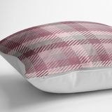 RealHomes YER-3092 Gri Zeminli Ekose Desenli Dekoratif 70x70 cm Yer Minderi