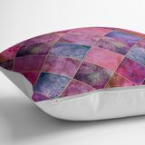 RealHomes YER-3176 Geometrik Pudra Renkler Modern Tasarımlı Dekoratif 70x70 cm Yer Minderi