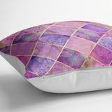 RealHomes YER-3179 Geometrik Açık Pudra Modern 70x70 cm Yer Minderi