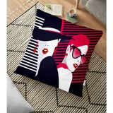 RealHomes YER-3398 Fashion Womens Popart Modern Tasarımlı 70x70 cm Yer Minderi