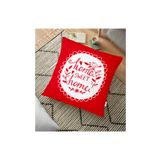 RealHomes YER-508 Home Sweet Home Dijital Baskılı Dekoratif 70x70 cm Yer Minderi