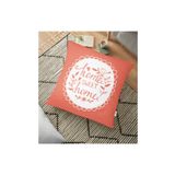 RealHomes YER-509 Home Sweet Home Dijital Baskılı Dekoratif 70x70 cm Yer Minderi