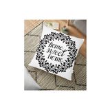 RealHomes YER-601 Home Sweet Home Dijital Baskılı Dekoratif 70x70 cm Yer Minderi