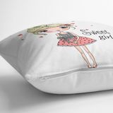 Realhomes YER-719 Fashion Girl Dijital Baskılı Modern 70x70 cm Yer Minderi