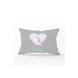 RealHomes Yeşil Pembe Çizgili Baby Shower Kuğu Tasarımlı Çocuk Odası Dikdörtgen Yastık Kılıfı, Dik-4574