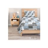 Realhomes Yıldız ve Ay Desenli Tek Kişilik Çocuk ve Genç Odası Pike Takımı Yatak Örtüsü
