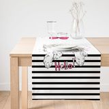 Realhomes Zebra Desenli Dijital Baskılı Dekoratif Süet Runner