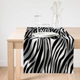 Realhomes Zebra Desenli Dijital Baskılı Modern Süet Runner