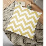 RealHomes Zigzag Desen Dijital Baskılı Dekoratif 70x70 cm Yer Minderi