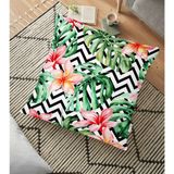 RealHomes Zigzag Zebra Desenli Dijital Baskılı 70x70 cm Yer Minderi