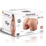Realistik Anal Vajinal 2 Girişli Titreşimli Suni Kalça Vajina Mastürbatör Gizli Kargo