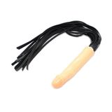 Realistik Yapay Penis Fetiş Deri Kırbaç 18 CM BDSM Anal Vajina Dildo Kamçı Gizli Paket