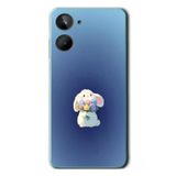 Realme 10 4G Uyumlu Çiçekli Tavşan Baskılı Silikon Kılıf