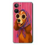 Realme 10 4G Uyumlu Gözlüklü Köpek Baskılı Silikon Kılıf