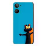 Realme 10 4G Uyumlu Kedi Uyarısı Baskılı Silikon Kılıf