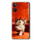 Realme 10 4G Uyumlu Keyifli Köpek Baskılı Silikon Kılıf