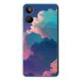 Realme 10 4G Uyumlu Renkli Doğal Bulutlar Baskılı Silikon Kılıf