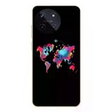 Realme 11 4G Uyumlu Dünya Renkli Haritası Baskılı Silikon Kılıf