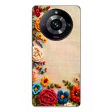 Realme 11 Pro Uyumlu İşlemeli İğne Oyası Baskılı Silikon Kılıf