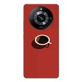 Realme 11 Pro Uyumlu Sade Kahve Kupası Baskılı Silikon Kılıf
