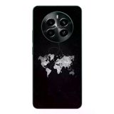 Realme 12 4G Uyumlu Dünya Haritası Uçuş Baskılı Silikon Kılıf