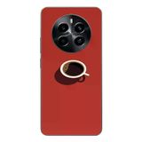 Realme 12 4G Uyumlu Sade Kahve Kupası Baskılı Silikon Kılıf