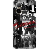 Realme 12 Lite Uyumlu Kırmızı Mustafa Kemal Atatürk İmza Baskılı Silikon Kılıf